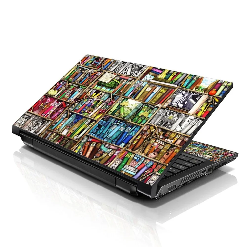 LSS 15.6 & 17.3 Inches Laptop Notebook Skin Sticker Decal - Colorful Books